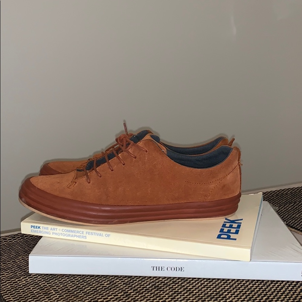 Camper Suede/Rubber Orange Sneaker / size 39
